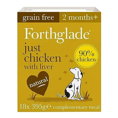 Forthglade Complementary Natural Wet Dog Food - Grain Free Just Chicken with Liver & Vegetables 