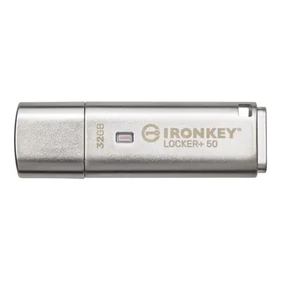 Kingston Technology IronKey Locker+ USB flash drive GB USB Type-A 3.2 Gen (3.1 Gen 1) Silver