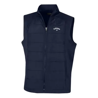 (4XL, Peacoat) Callaway Golf Mens Full Zip Puffer Stretch Sleeveless Gilet