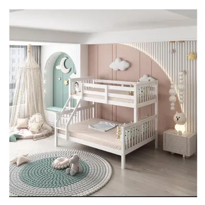 Triple Bunk Bed Children Bedroom Furniture Pine Frame 3FT Double 4FT6