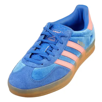 (7) adidas Gazelle Indoor Womens Fashion Trainers in Blue Pink