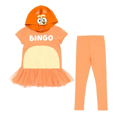 Bluey Bingo Toddler Girls Cosplay T-Shirt and Leggings Outfit Set Bing