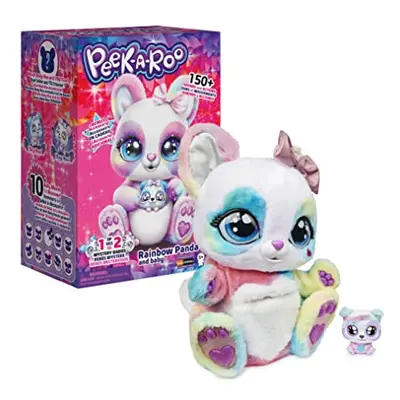 Peek-A-Roo, Interactive Rainbow Plush Toy and Baby with Bonus Bows, Ov