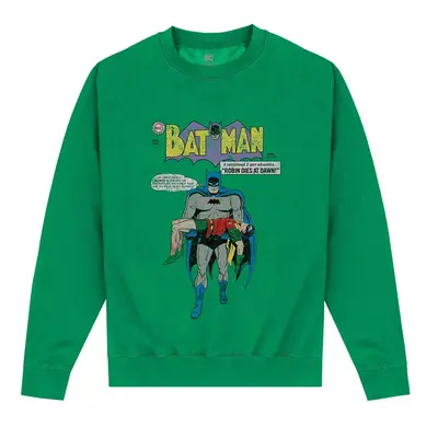 (XL, Celtic Green) Batman Unisex Adult Robin Dies At Dawn Sweatshirt