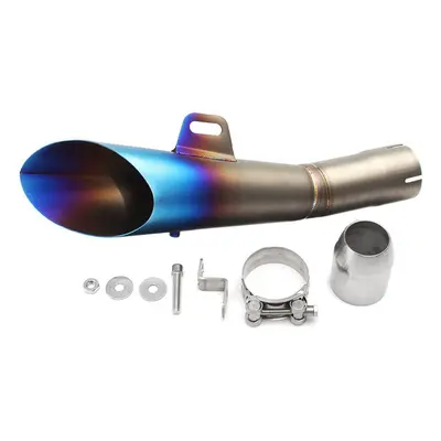 (grilled blue) 51mm Exhaust Systems Muffler Pipe For Yamaha YZF R6 Stainless GP Universal