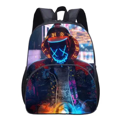 (Orange) DJ Marshmello School Bags for Boys Customized Teenagers Children's Backpack