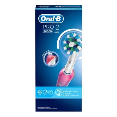 Oral-B Pro 2000W 3D White Electric Rechargeable Toothbrush, Pink with Modes