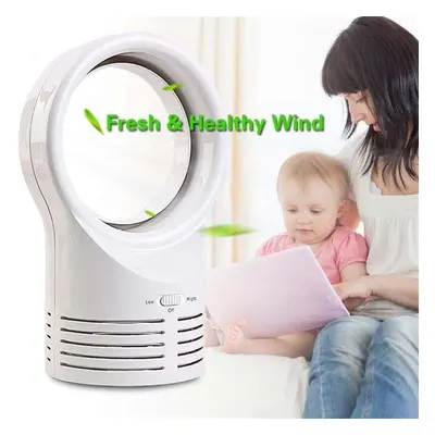 (White Bladeless) Safety AirFlow Cooling Fan Portable Bladeless Fan