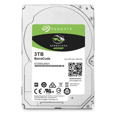 Seagate BarraCuda 3TB Internal Hard Drive HDD - 2.5 Inch Sata 6Gb/s RPM MB Cache for Computer De