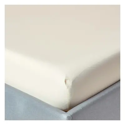 (Super-King, Cream) Egyptian Cotton Fitted Sheet TC