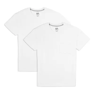 Fruit of the Loom Men's Eversoft Cotton T-Shirts S-4XL Pocket-2 Pack-White XX-Large