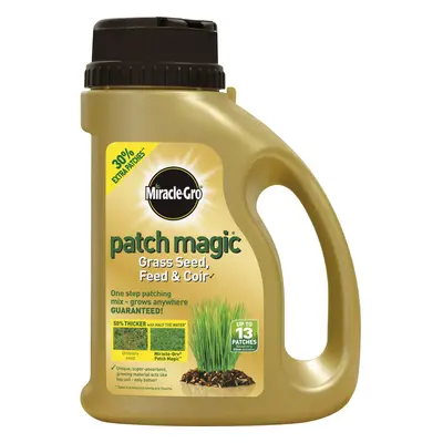 Miracle-Gro Patch Magic Grass Seed, Feed and Coir, 1015g Shaker Jar