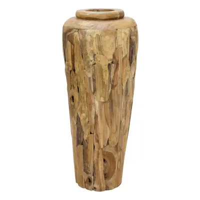 (40 x cm) vidaXL Decoration Vase Centerpiece Pot Decorative Flower Pots Solid Teak Wood