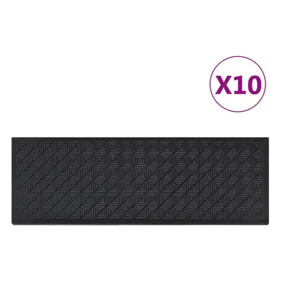 vidaXL Stair Treads Outdoor Step Mat Door Mat Anti Slip Tread Mat 10pcs Rubber