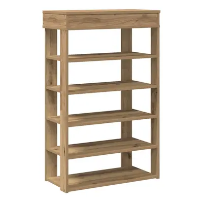 (artisan oak, cm) vidaXL Shoe Rack Shoe Cabinet Holder Hall Shoe Storage Shelf Engineered Wood