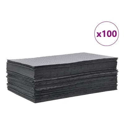 (100 pcs) vidaXL Oil Absorbent Pads Spill Control Pad Workshop Oil Absorbent Mat Grey