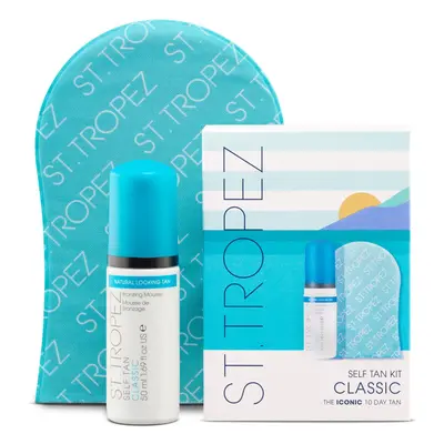 St.Tropez Self Tan Classic Mini Kit Travel-Sized Bronzing Mousse & Tanning Applicator Mitt Vegan