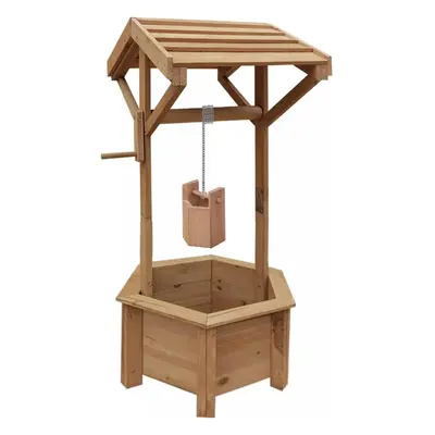 Wooden Wishing Well Planter, Brown, x x 77cm, Ideal for Plants