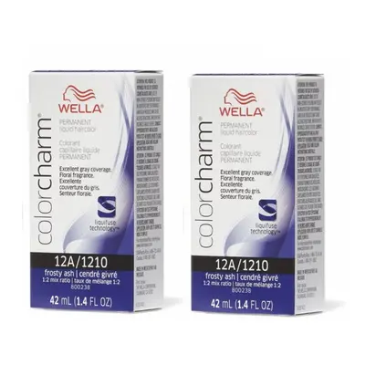 (12A (2pks)) Wella 12A Frosty Ash Color Charm Permanent Liquid Haircolor