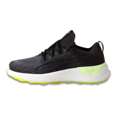 (UK 9, Black/Gray/Yellow) Puma Golf Mens Electrocat Waterproof Knitted Upper Nitro Foam Shoes