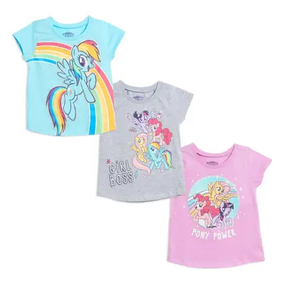 My Little Pony Big Girls Pack Graphic Short Sleeve T-Shirt Grey Blue