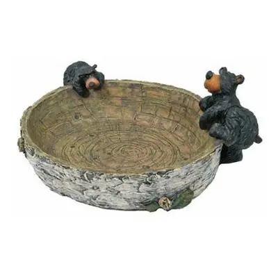 Willie Black Bear Bowl with Paw Prints Inside Great Candy Dish