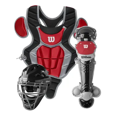 WILSON c200 Youth catchers gear Kit - BlackScarlet