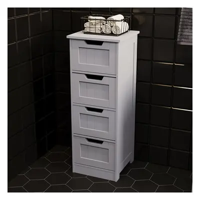 (Grey) Priano Drawer Freestanding Storage Bathroom Unit