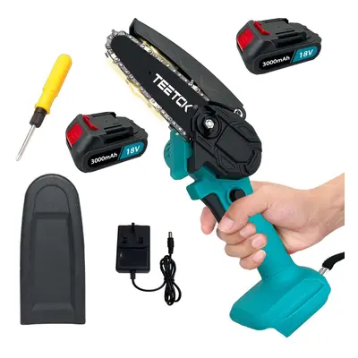 Mini Chainsaw, Inch Electric Branch Saw,2x3.0A Battery and Chargerï¼Compatible with Makita Batt