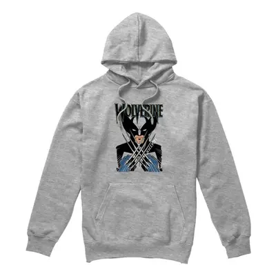 (M, Sport Heather) Marvel Mens X-Men Wolverine Action Shot Hoodie