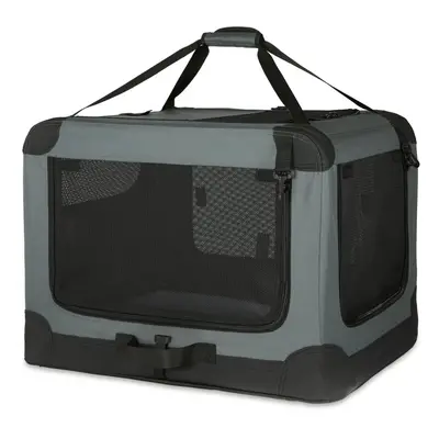 Amazon Basics 4-Doors Portable Soft-Sided Folding Travel Crate Kennel for cat, dog, and other sm