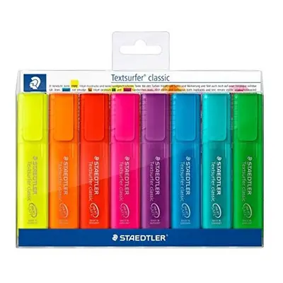 STAEDTLER Textsurfer P WP8 Pack of Highlighters in Classic Rainbow Colours