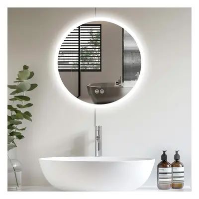 (Round 50cm) Bathroom Mirror with LED Wall Mounted Mirrors