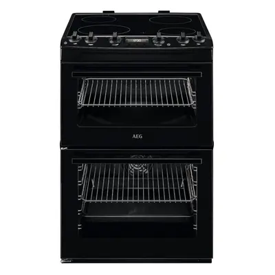 AEG CCX6501ACB - Black Ceramic Electric Cooker with Double Oven - 77/39L Capacity - A Energy Rat