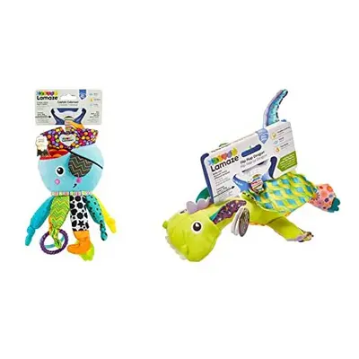 Captain Calamari, Clip on Pram and Pushchair Newborn Baby Toy & LAMAZE Flip Flap Dragon, Clip on