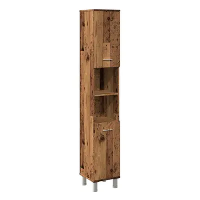 (old wood) vidaXL Bathroom Cabinet Washroom Cupboard Storage Shelf Rack Engineered Wood