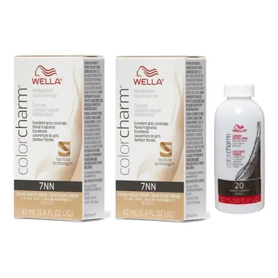 (7NN+7NN+Developer (Vol. 20) 3.6oz) Wella Color Charm Permanent Liquid Haircolor