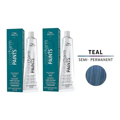 (Teal - Pack of 2) Wella Color Charm Paints TEAL Semi-Permanent