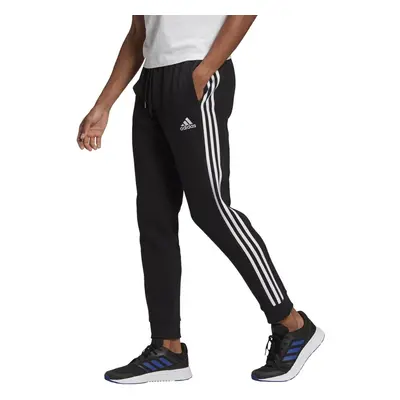 adidas Men's Standard Essentials Fleece Tapered Cuff 3-Stripes Pants