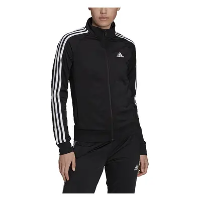 adidas Women's Essentials Warm-Up Slim 3-Stripes Track Top Black Sma