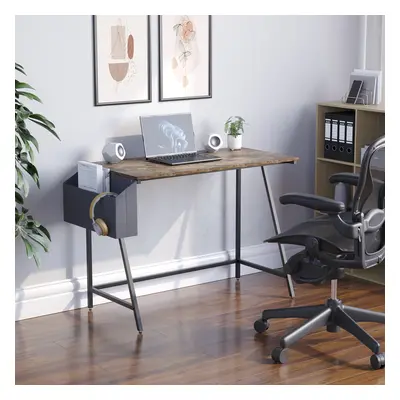 (Dark Wood) Brooklyn Home Office Small Computer Desk