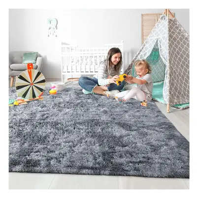 (160cm x 230cm (5ft 4" x 7ft 8")., Grey) Non Slip Rug Area Rug Living Room Bed Room