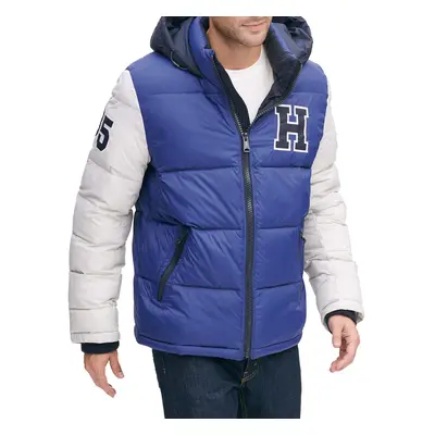 Tommy Hilfiger Men's Hooded Puffer Jacket Royal X-Large