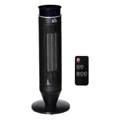 HOMCOM 1000W/2000W Tower Heater w/ Oscillation Remote Control Timer