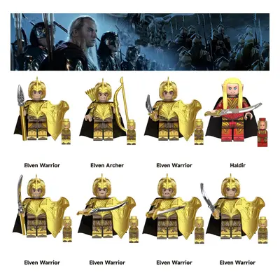 (8PCS-C) 24PCS Lord of the Rings Noldo Warrior Elven Guards Minifigures Kids Gift