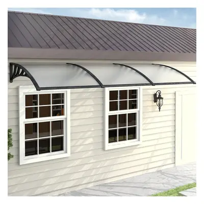 (L270*W100*H28) Door Canopy Awning Window Rain Shelter Shade Roof Covers Front Back Porch