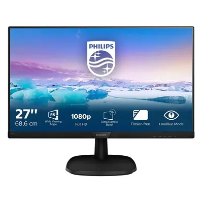 Philips 273V7QDAB - Inch FHD Monitor, 75Hz, 4ms, IPS, Speakers , Smart Image, Narrow Border, Low