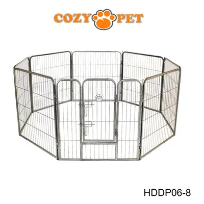 Heavy Duty Cozy Pet Puppy Playpen 80cm High Panel Run Crate Pen Dog Cage HDDP06-8