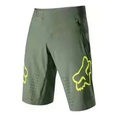 (XXL=38, Green) New Fox Racing Shorts Men's MTB DH Mountain Bike Demo Shorts Autumn