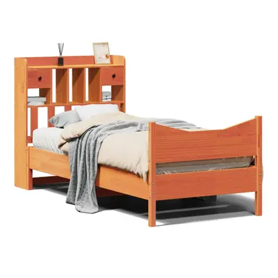 vidaXL Bed Frame without Mattress Bed Wax Brown 90x200 cm Solid Wood Pine